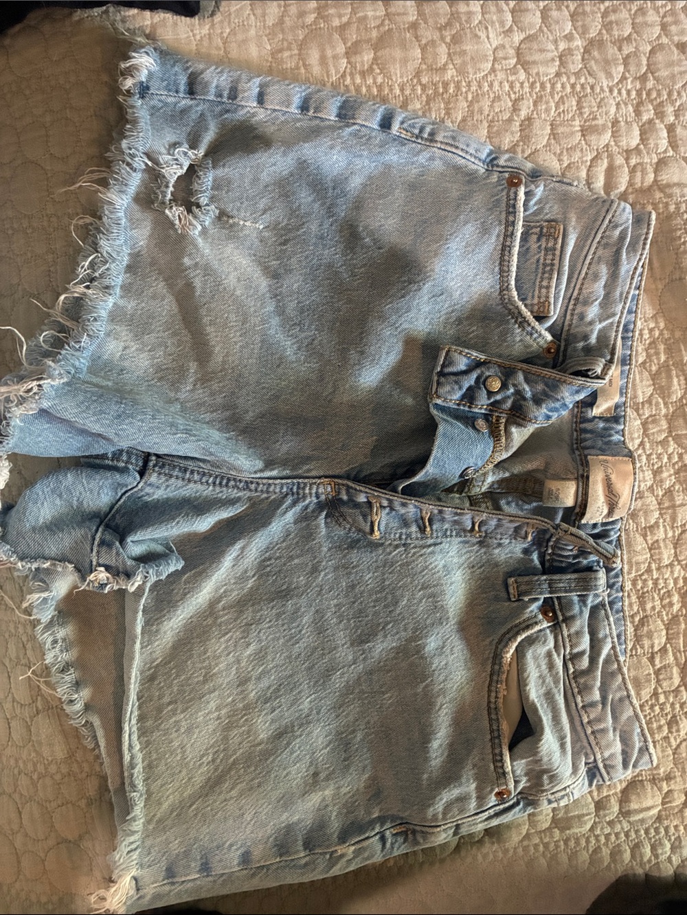 Universal Thread Light Wash Distressed Denim Cutoff Shorts